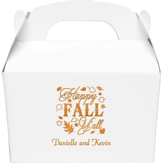 Happy Fall Y'all Gable Favor Boxes